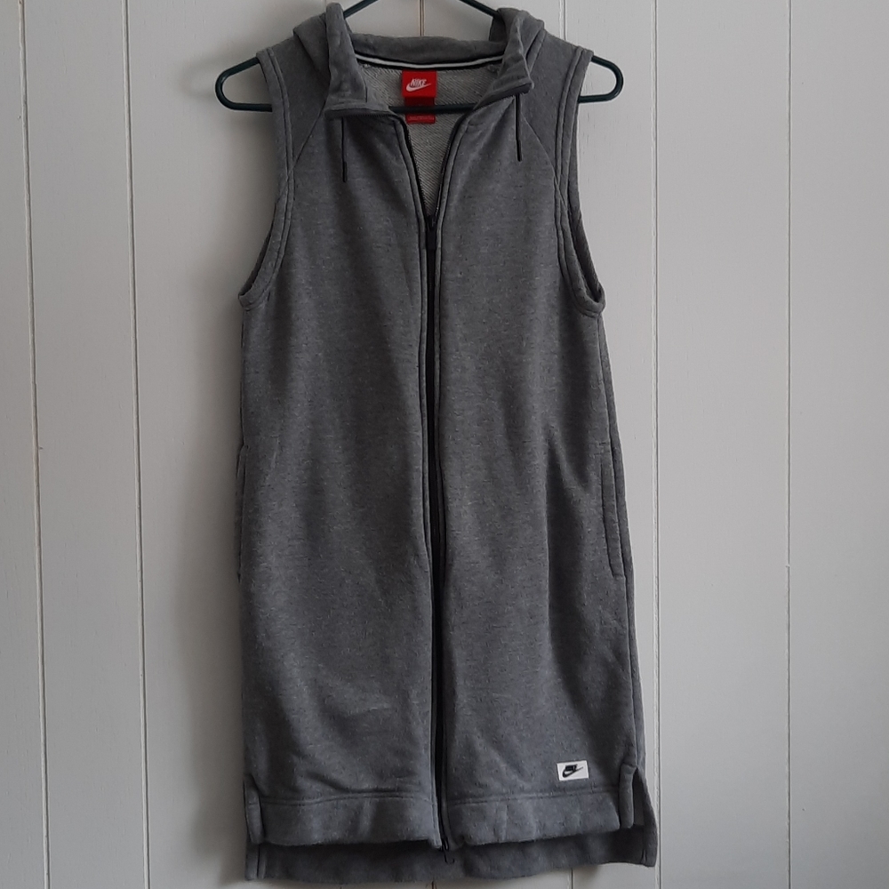Nike ladies small grey hooded vest